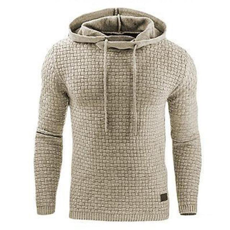 FAZVIDA Men's Cotton Blend Hoodie - Khaki