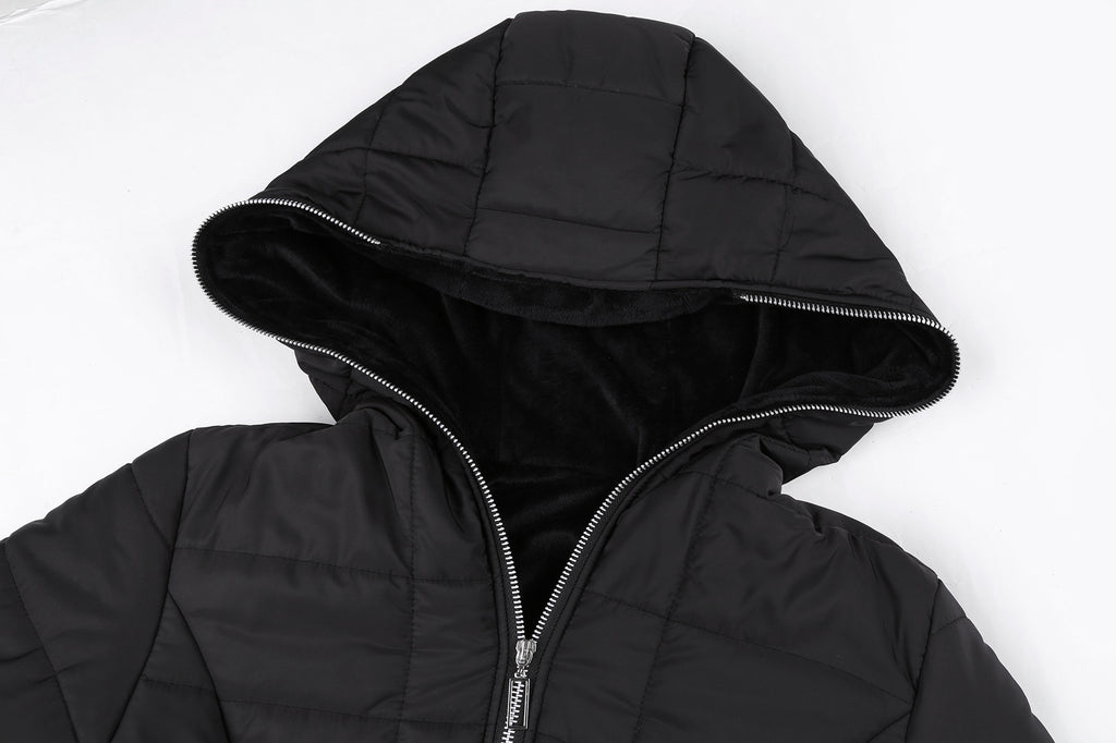 FAZVIDA Hooded Long Sleeve Cotton Blend Jacket - view 4