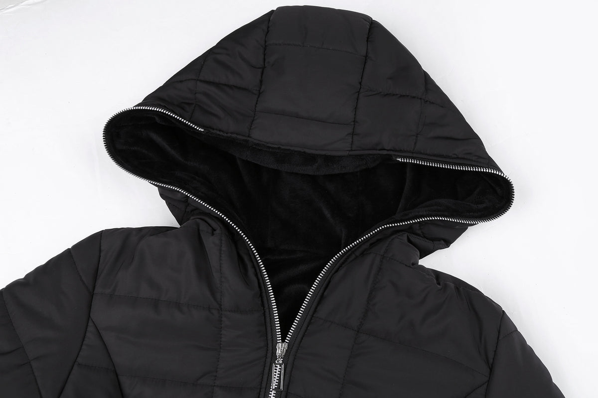 FAZVIDA Hooded Long Sleeve Cotton Blend Jacket - view 4
