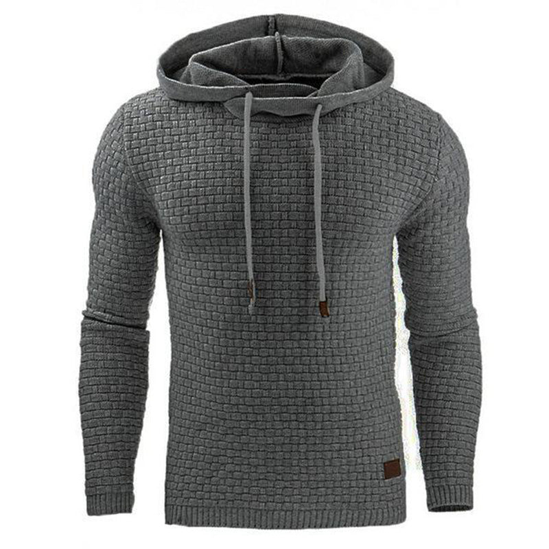 FAZVIDA Men's Cotton Blend Hoodie - Dark Gray
