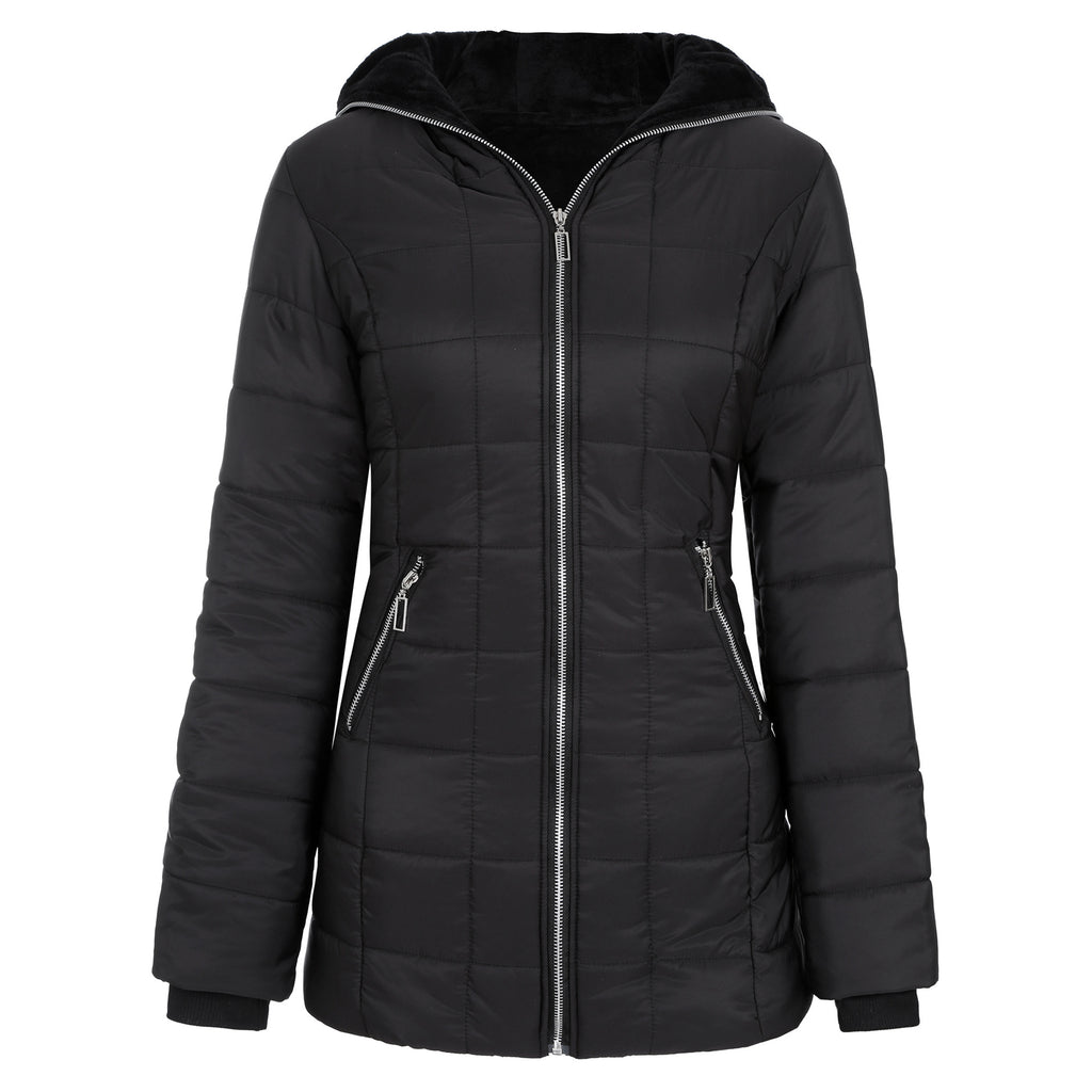 FAZVIDA Hooded Long Sleeve Cotton Blend Jacket - view 3