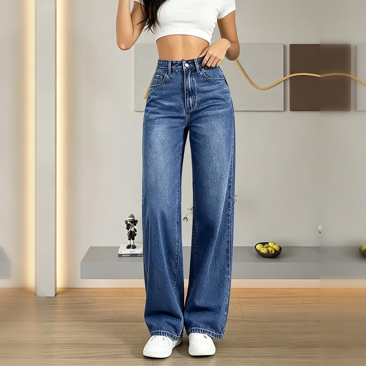 FAZVIDA Women's High Waist Wide Leg Jeans - view 2