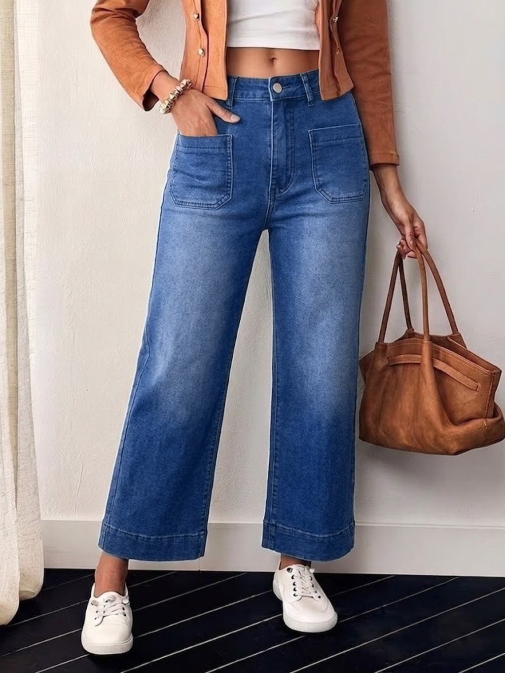 FAZVIDA Women's High Waist Flare Jeans
