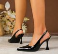 FAZVIDA Women's Pointed Slingback Pumps - Black