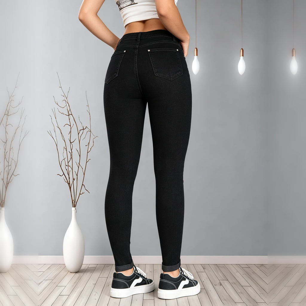 FAZVIDA Women's High Waist Skinny Jeans - view 4