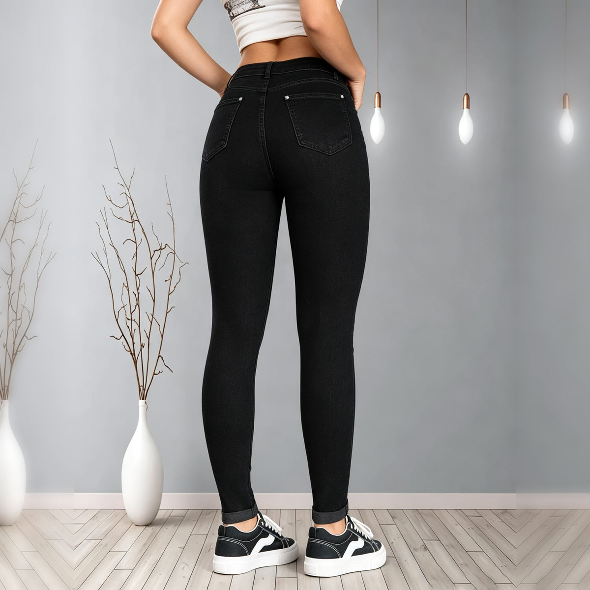FAZVIDA Women's High Waist Skinny Jeans - view 4