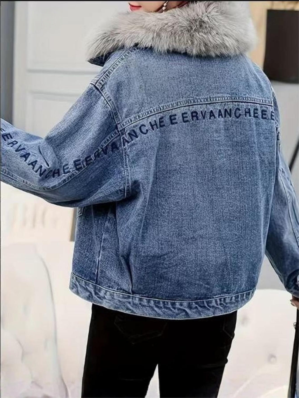 FAZVIDA Women's Fleece-Lined Denim Jacket - view 5