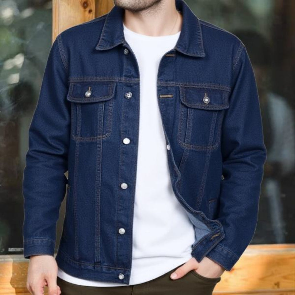 FAZVIDA Men's Form-Fitting Denim Jacket - view 4
