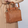 FAZVIDA Women's Vintage Tote Bag - Camel