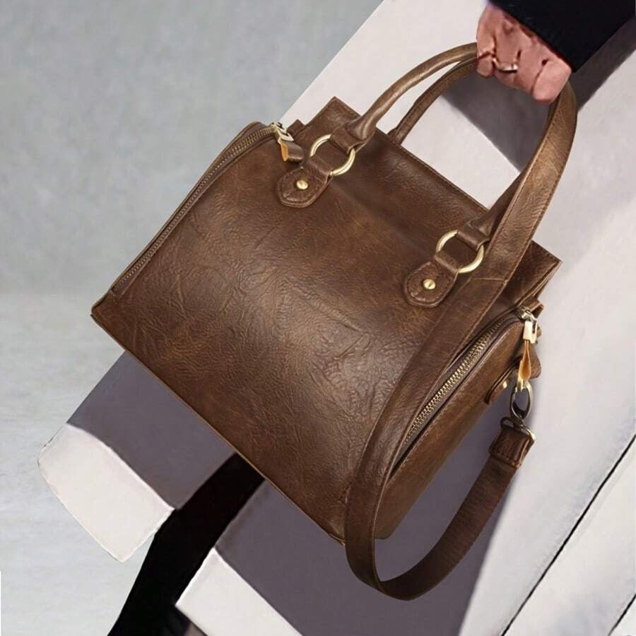 FAZVIDA Women's Vintage Tote Bag - Coffee