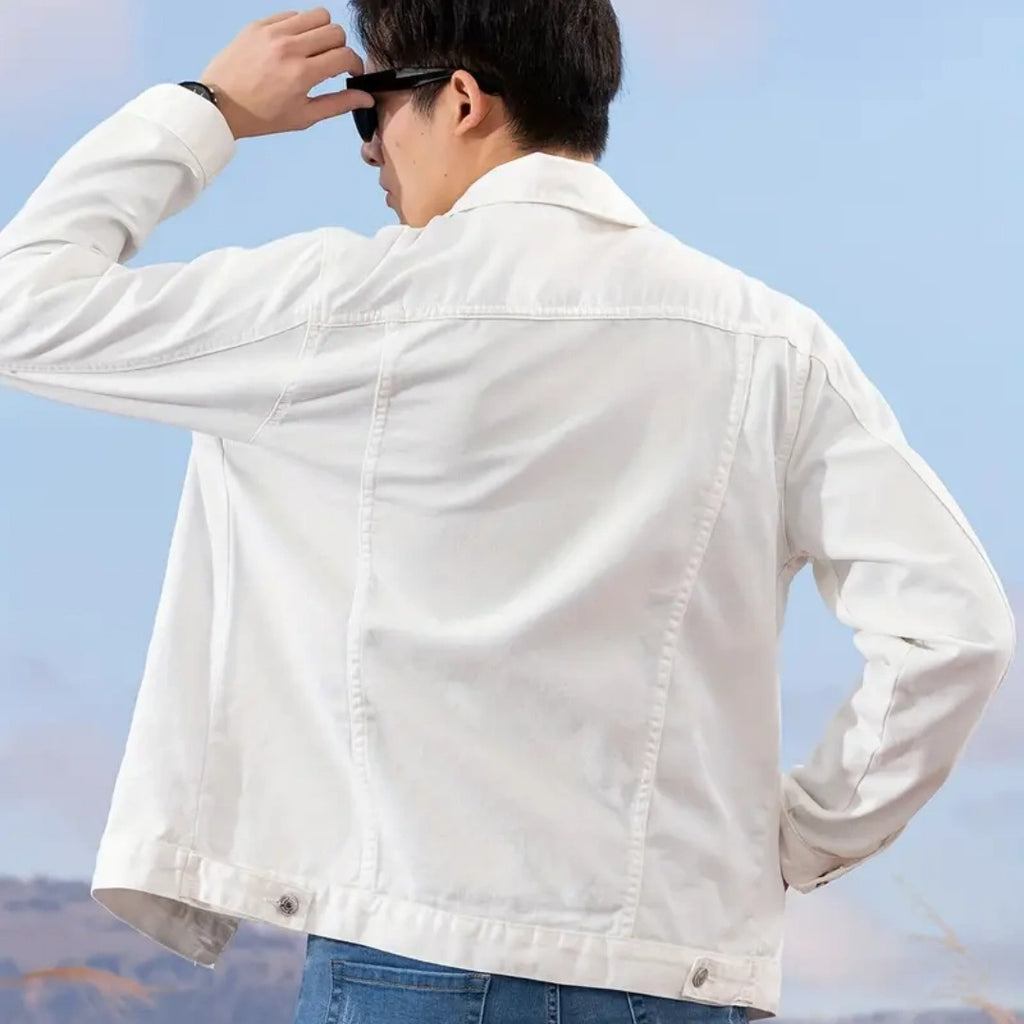 FAZVIDA Formal Cotton Denim Jacket - view 2