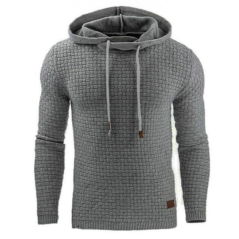 FAZVIDA Men's Cotton Blend Hoodie - Light Gray