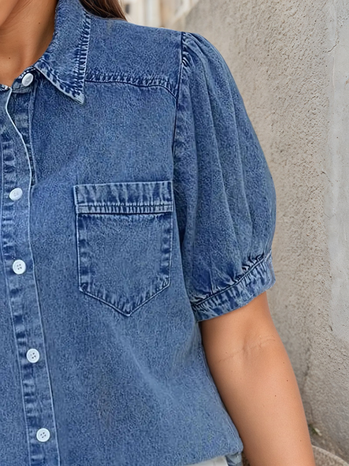 FAZVIDA Women's Washed Denim Shirt - view 4