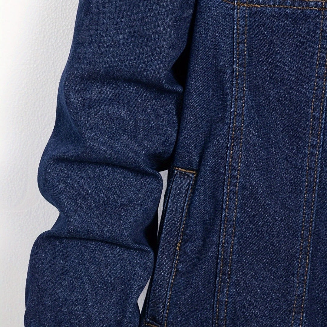 FAZVIDA Men's Form-Fitting Denim Jacket - view 2