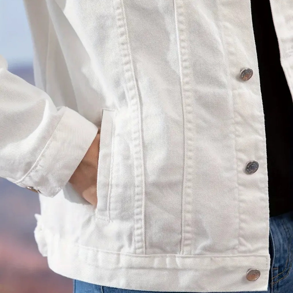 FAZVIDA Formal Cotton Denim Jacket - view 3