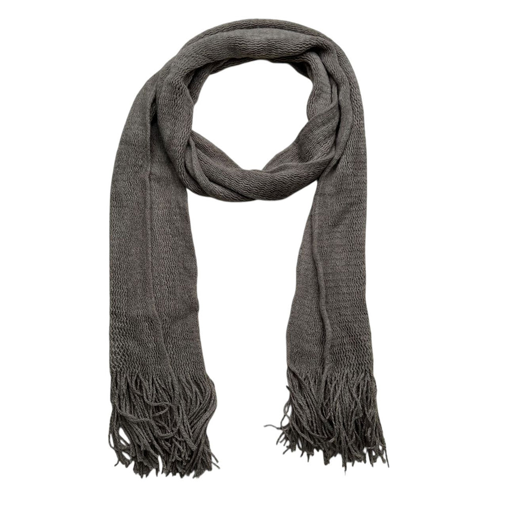 FAZVIDA Unisex Skinny Acrylic Scarf - Gray