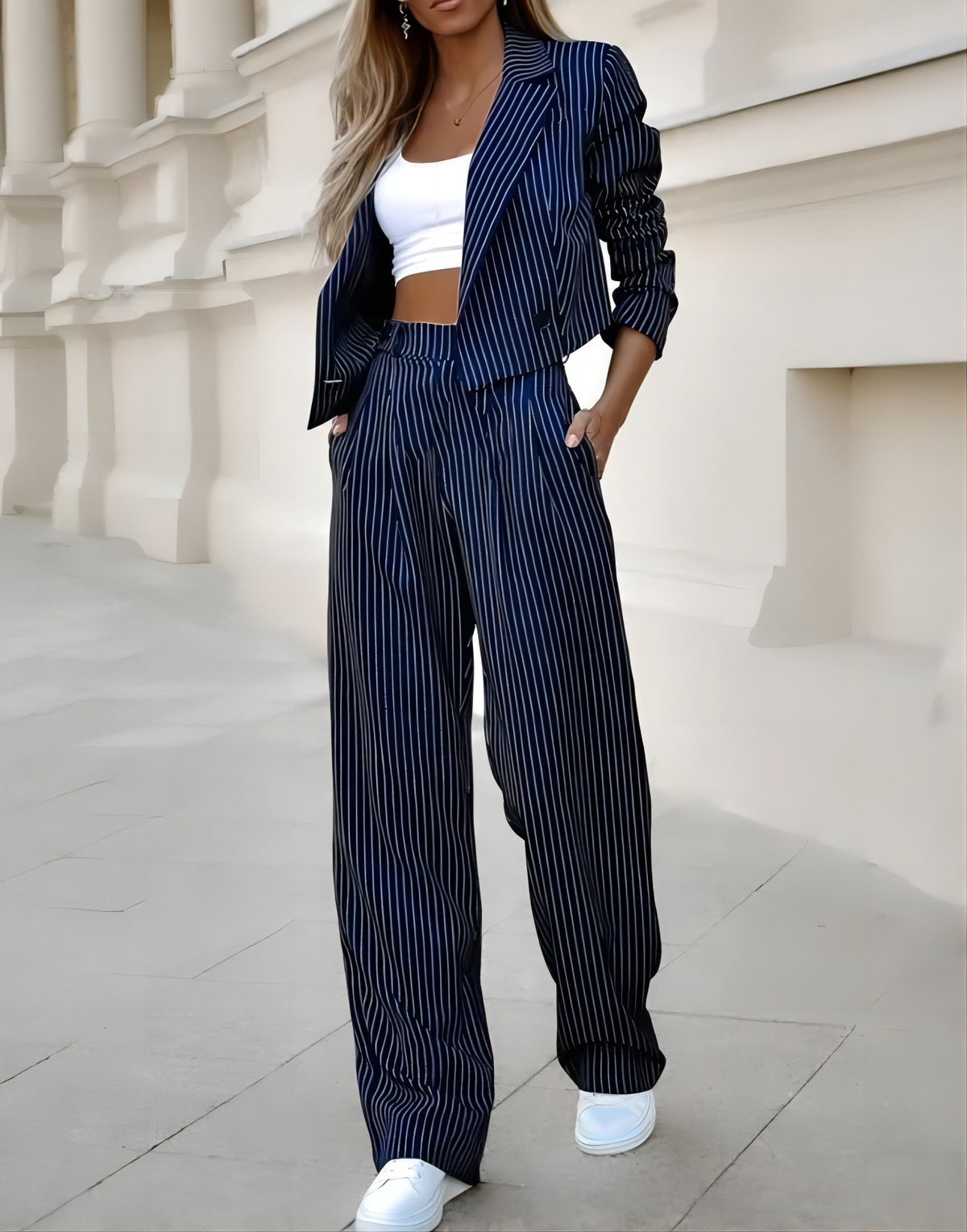 FAZVIDA Women's Lapel Pants Set - view 3