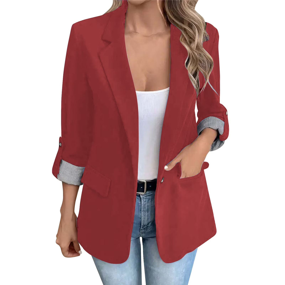 FAZVIDA Women's Open-Front Blazer - S