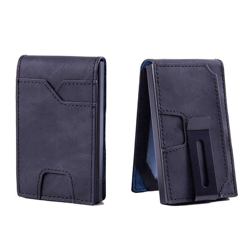 FAZVIDA Men's Pop-Up RFID Wallet - Black
