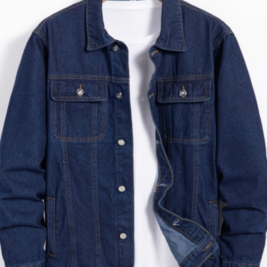 FAZVIDA Men's Form-Fitting Denim Jacket - view 8