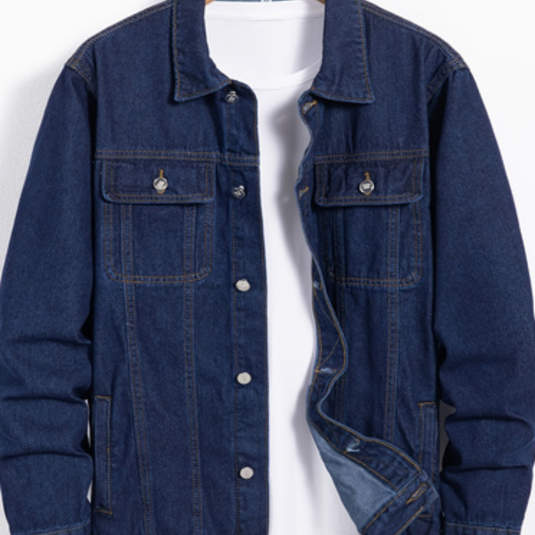 FAZVIDA Men's Form-Fitting Denim Jacket - view 8