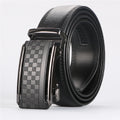 FAZVIDA Men's Full Grain Leather Belt - Black