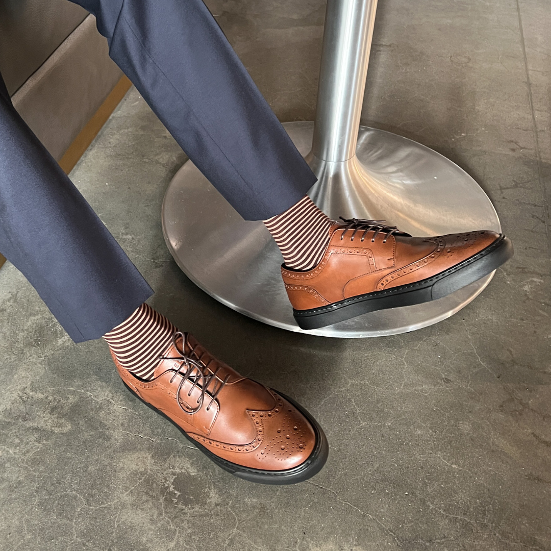 The Cognac Wingtip Sneakers