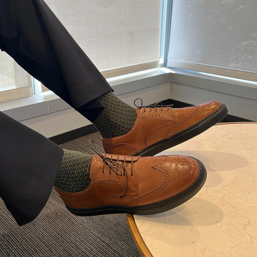 The Cognac Wingtip Sneakers