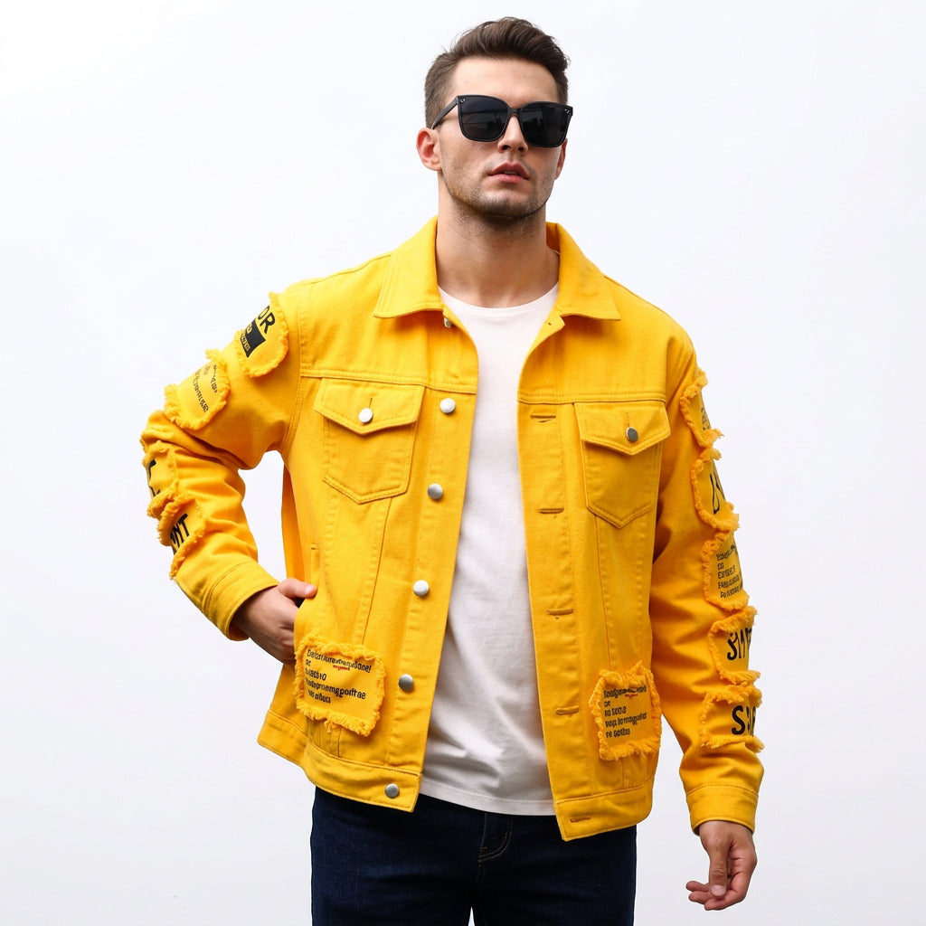 FAZVIDA Loose Cotton Denim Jacket - Y042S