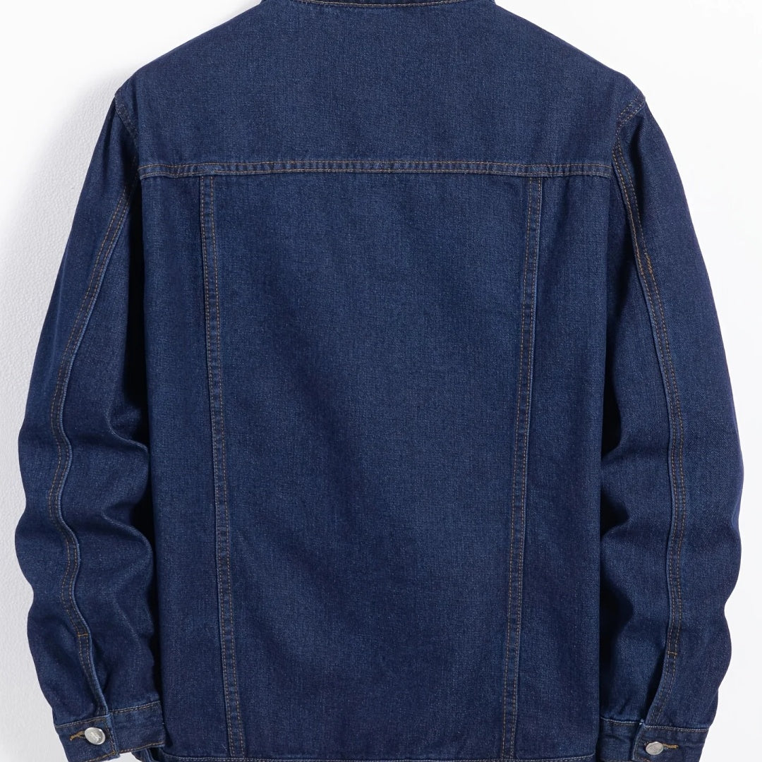 FAZVIDA Men's Form-Fitting Denim Jacket