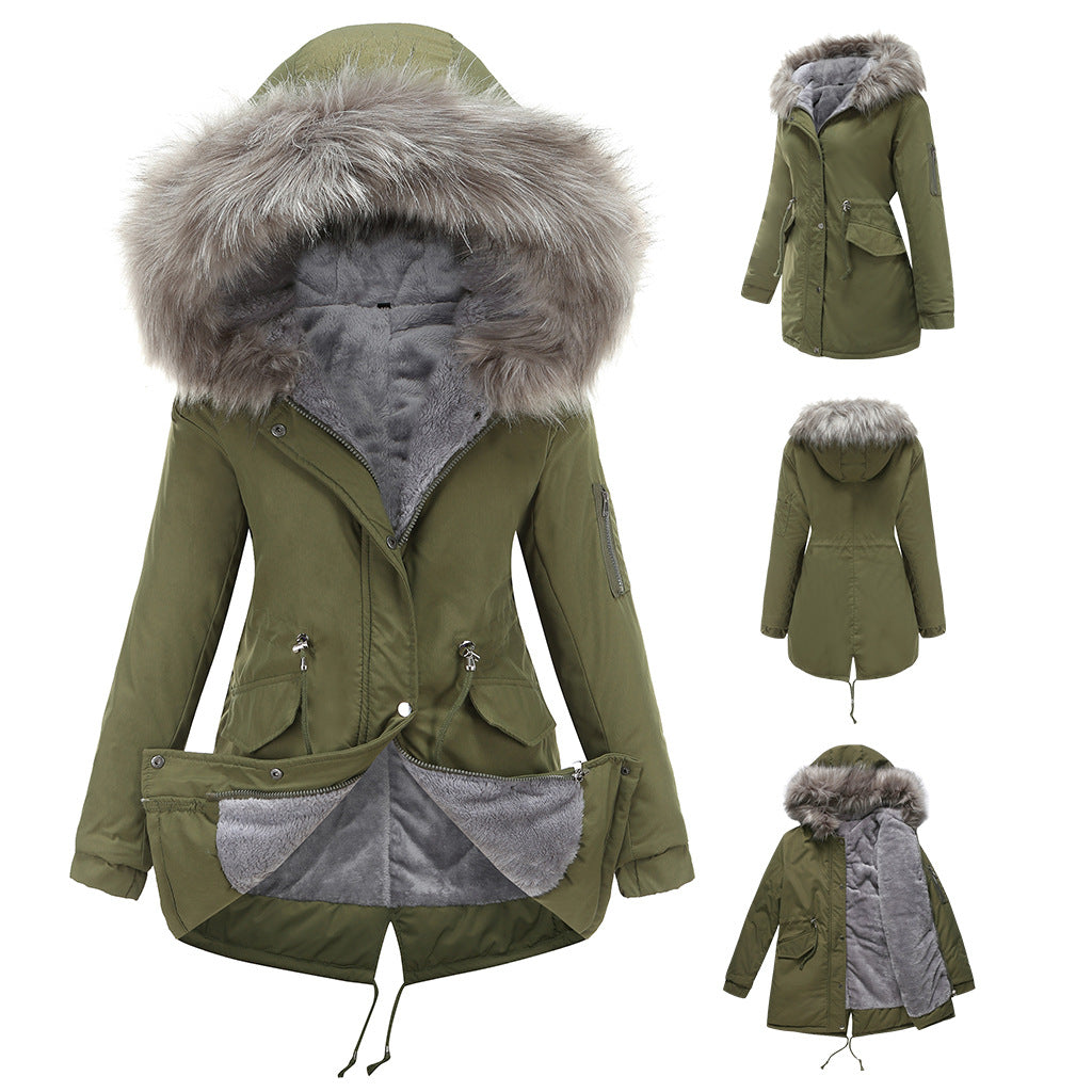 FAZVIDA Hooded Mid-Length Padded Parka - view 3