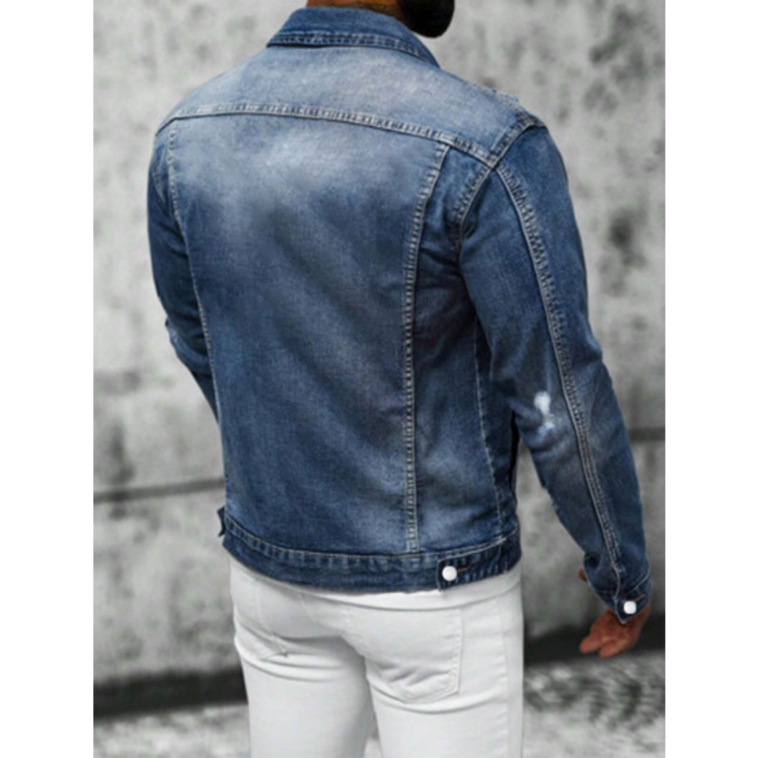 FAZVIDA Slim-Fit Denim Jacket - view 8