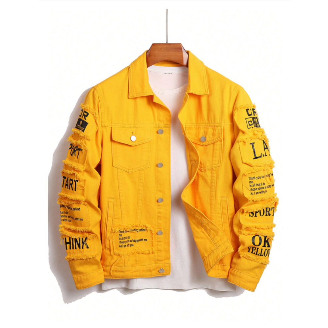 FAZVIDA Loose Cotton Denim Jacket - view 6