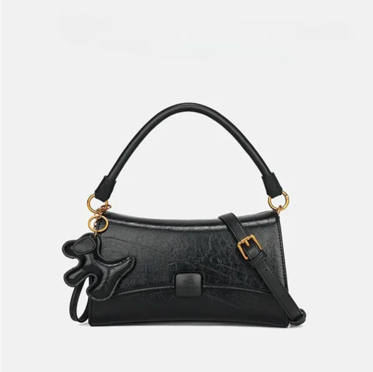 FAZVIDA Women's Shoulder Armpit Bag - Black