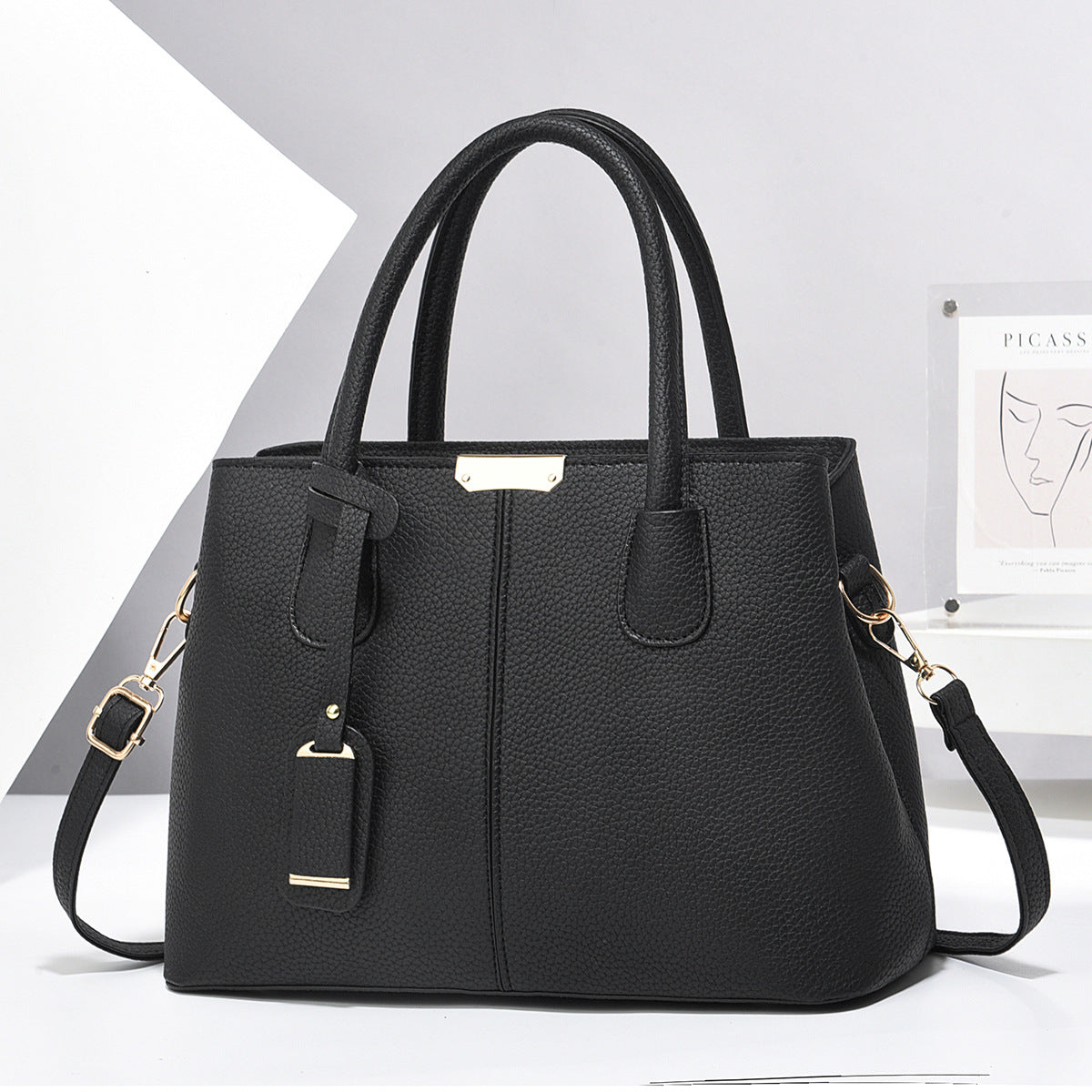 FAZVIDA Women's Large Capacity Tote Bag - Black