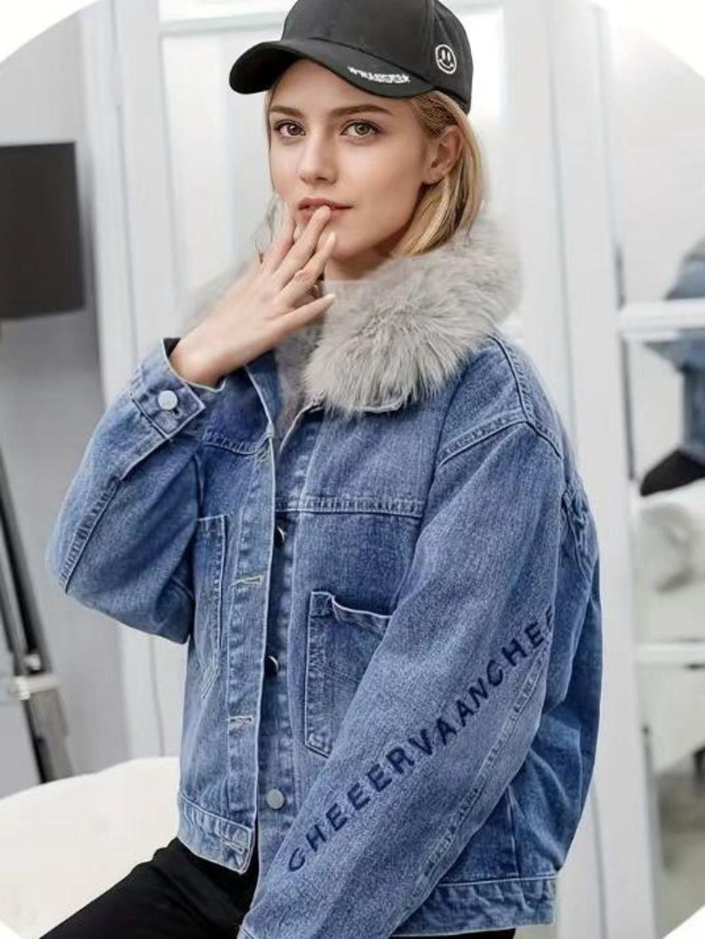 FAZVIDA Women's Fleece-Lined Denim Jacket - view 7