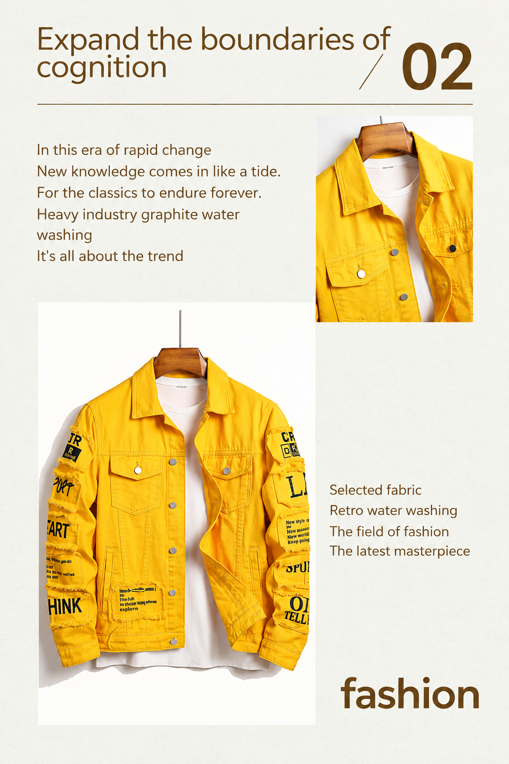 FAZVIDA Loose Cotton Denim Jacket - view 5